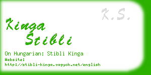 kinga stibli business card